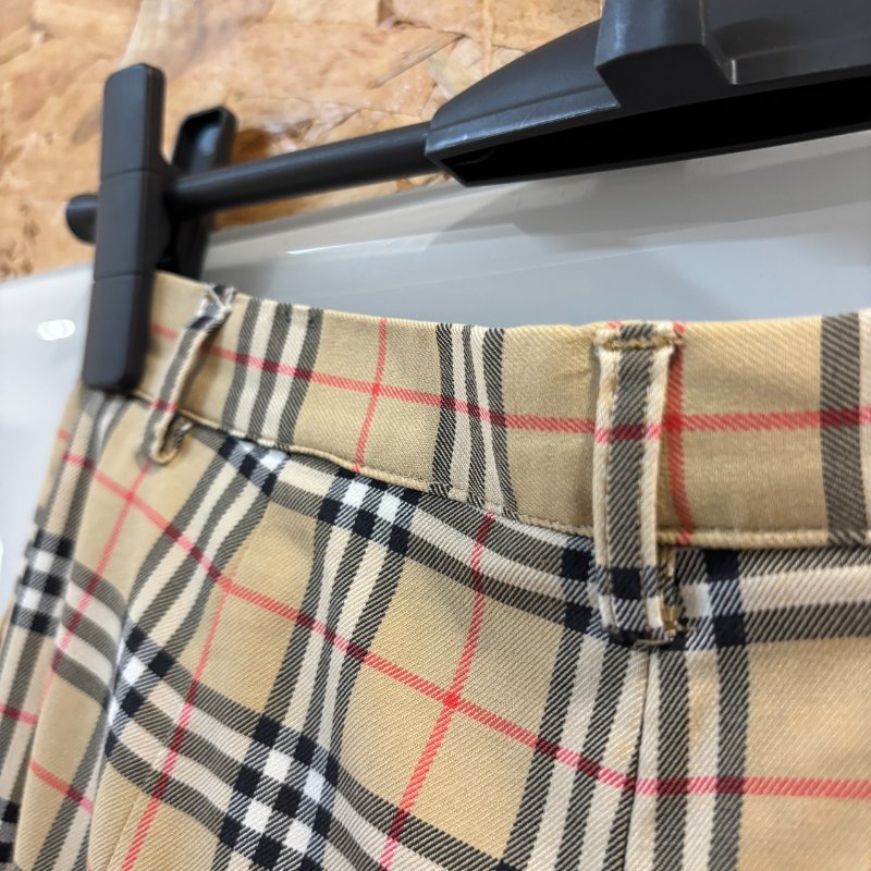 【美收精品】BURBERRY 茶色格紋長褲 4-189【隔月月中將轉賣至日本 上架期限30天】-3