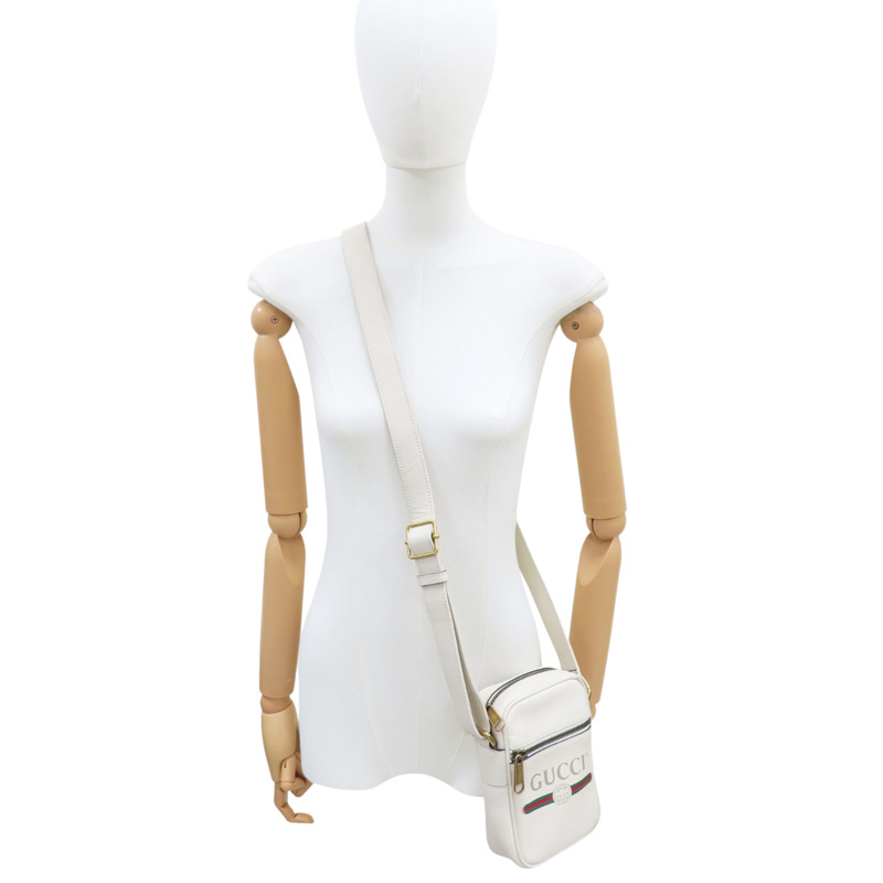 白色 牛皮 肩背包【GUCCI 古馳】 574803.521-8