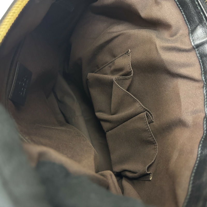 棕色帆布 牛皮 手提包【GUCCI 古馳】 232955-4