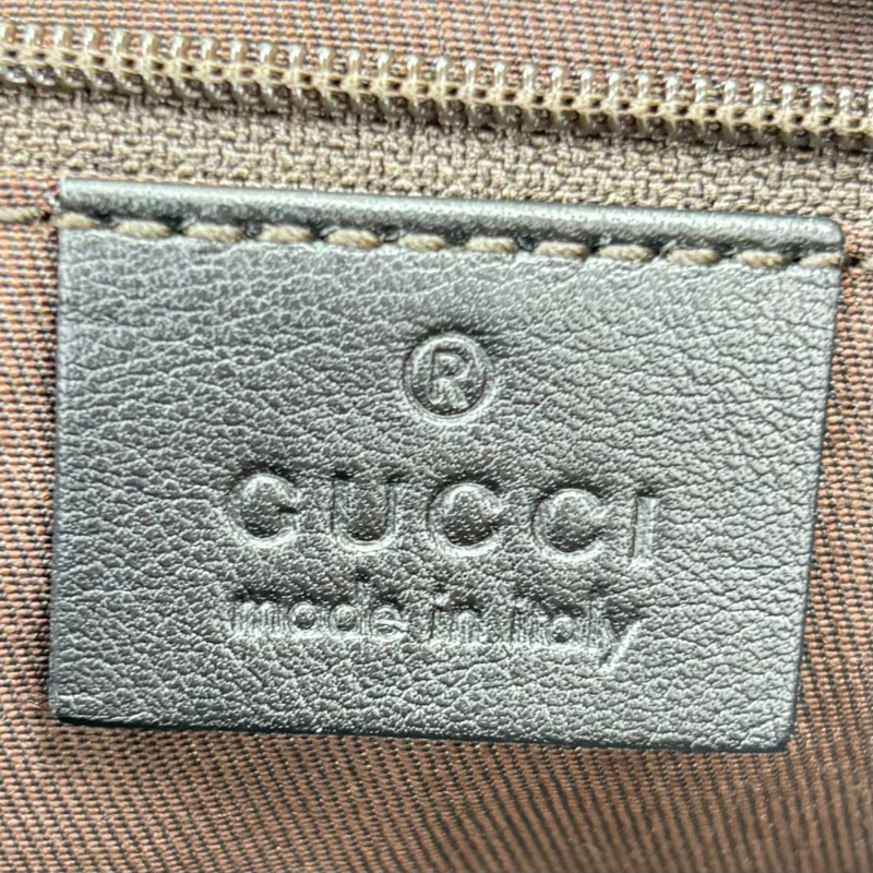 棕色帆布 牛皮 手提包【GUCCI 古馳】 232955-6