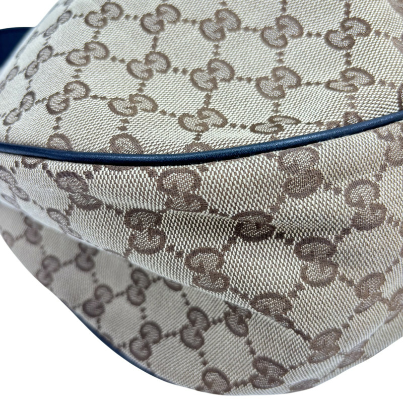 棕色帆布 牛皮 手提包【GUCCI 古馳】 232955-12