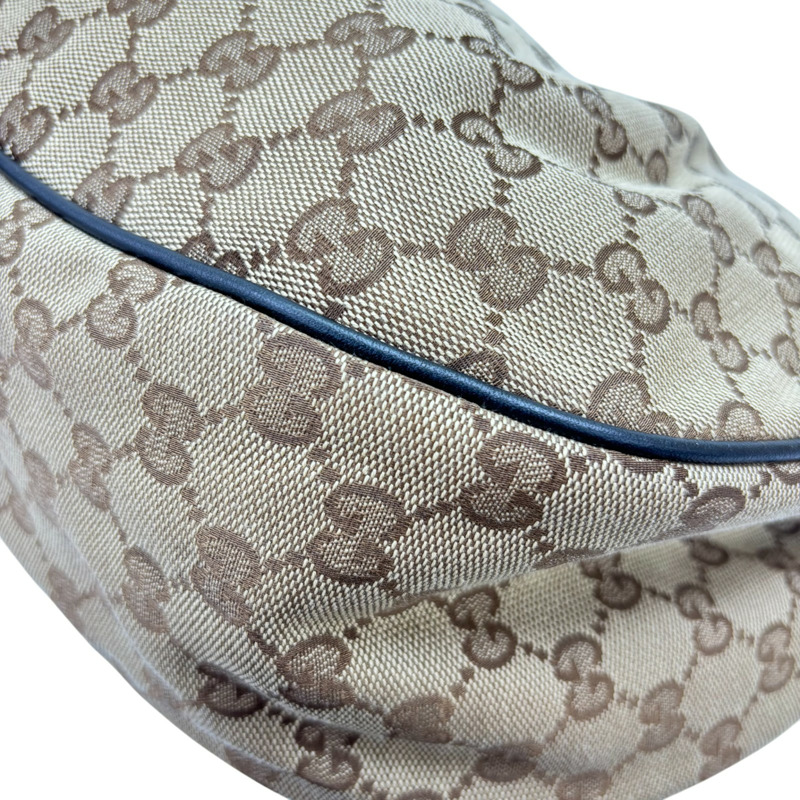 棕色帆布 牛皮 手提包【GUCCI 古馳】 232955-15
