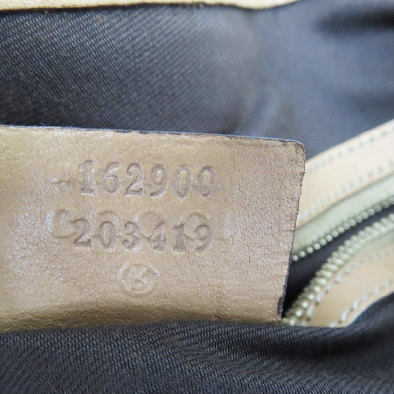 卡其色 緹花帆布 肩背包【GUCCI 古馳】 162900-7