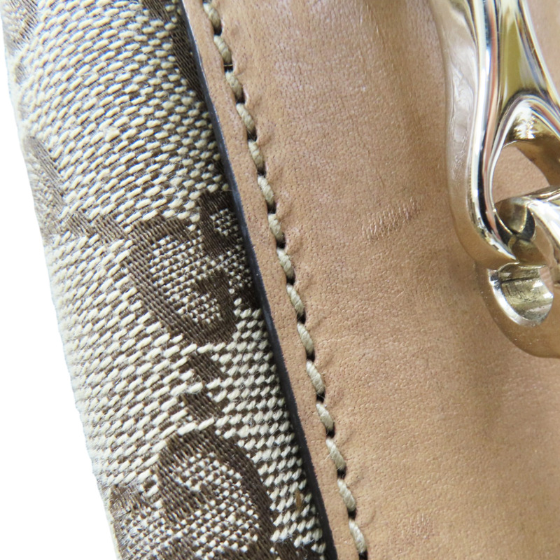 卡其色 緹花帆布 肩背包【GUCCI 古馳】 162900-13