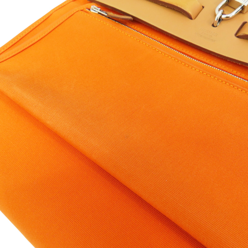 橘色 帆布 Herbag 31 兩用包 口P刻【HERMES 愛馬仕】 口P-14