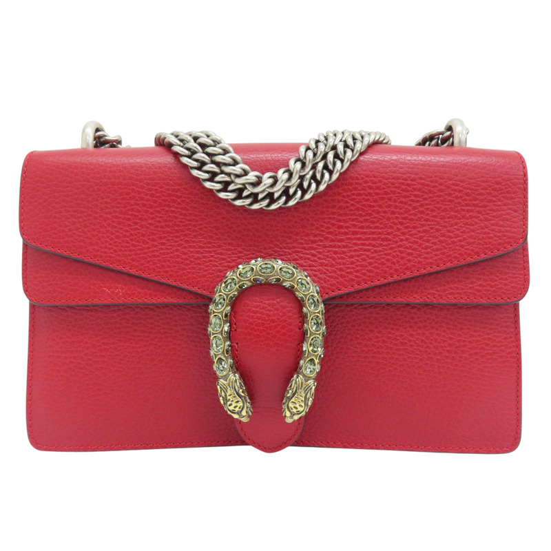 紅色 牛皮 肩背杯【GUCCI 古馳】 400249-0