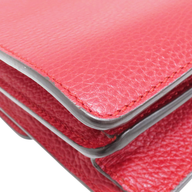 紅色 牛皮 肩背杯【GUCCI 古馳】 400249-13