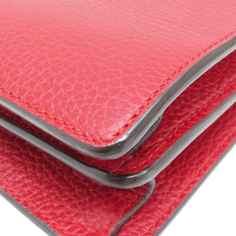 紅色 牛皮 肩背杯【GUCCI 古馳】 400249-14