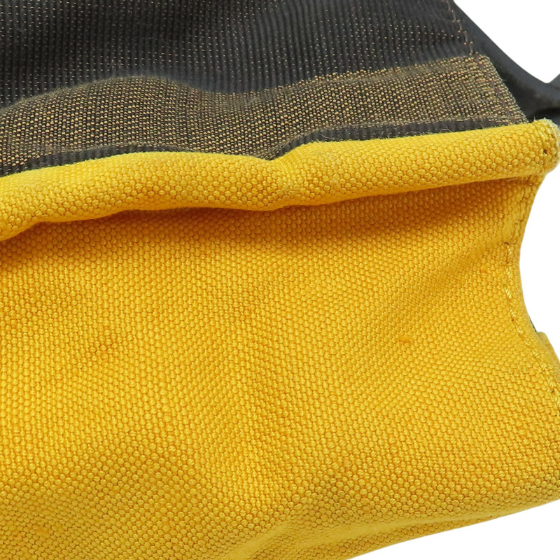 棕色 帆布 條紋 手提包【FENDI 芬迪】 8BH252-14