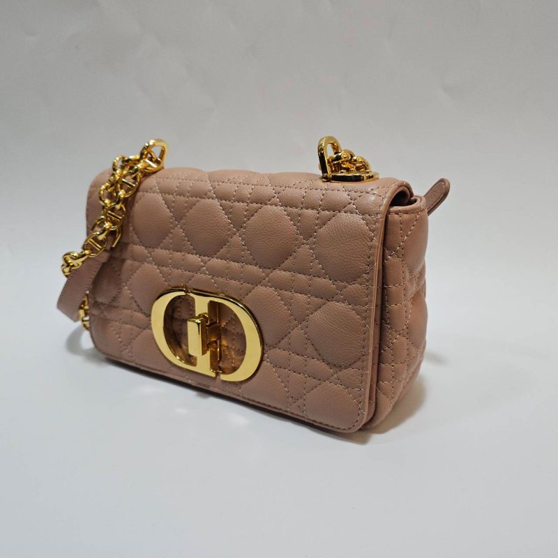 Dior 胭脂粉牛皮Caro小號肩斜背包M9241UWHC-2