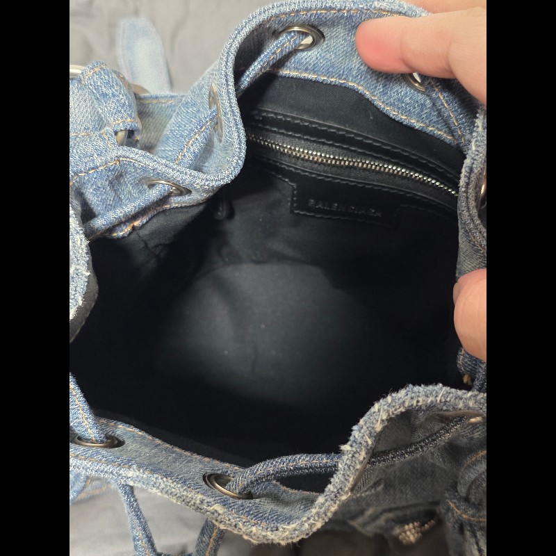 [全新]Balenciaga 巴黎世家 Le cagole 牛仔鉚釘水桶包-7