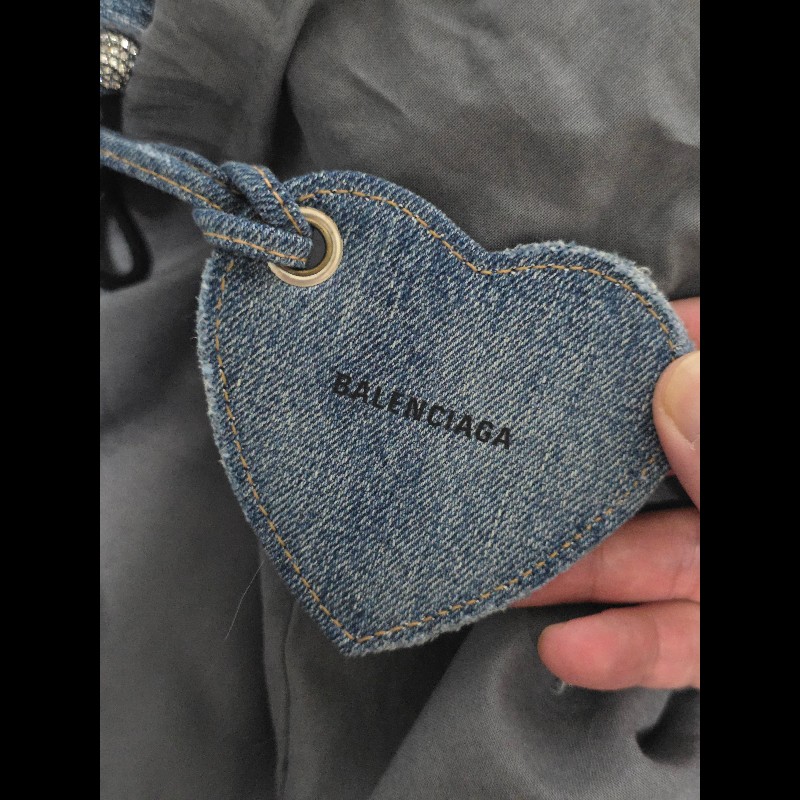 [全新]Balenciaga 巴黎世家 Le cagole 牛仔鉚釘水桶包-8