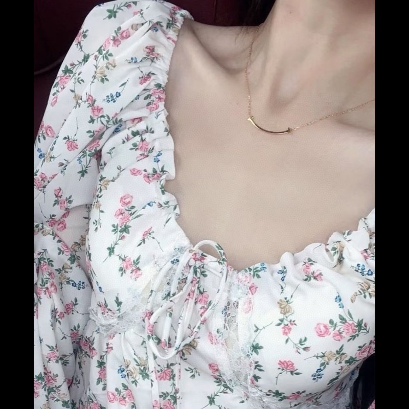 Tiffany 18k smile necklace-5