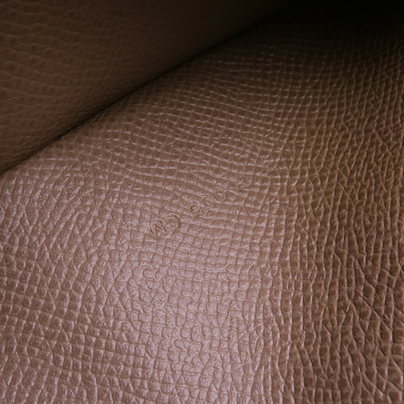 HERMES Epsom皮革Bearn Soufflet金扣長錢包Etoupe-14