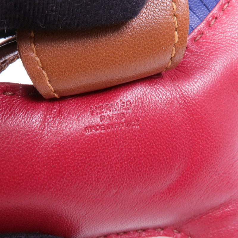 HERMES Milo皮革Rodeo MM掛飾Rubis/Fauve-4