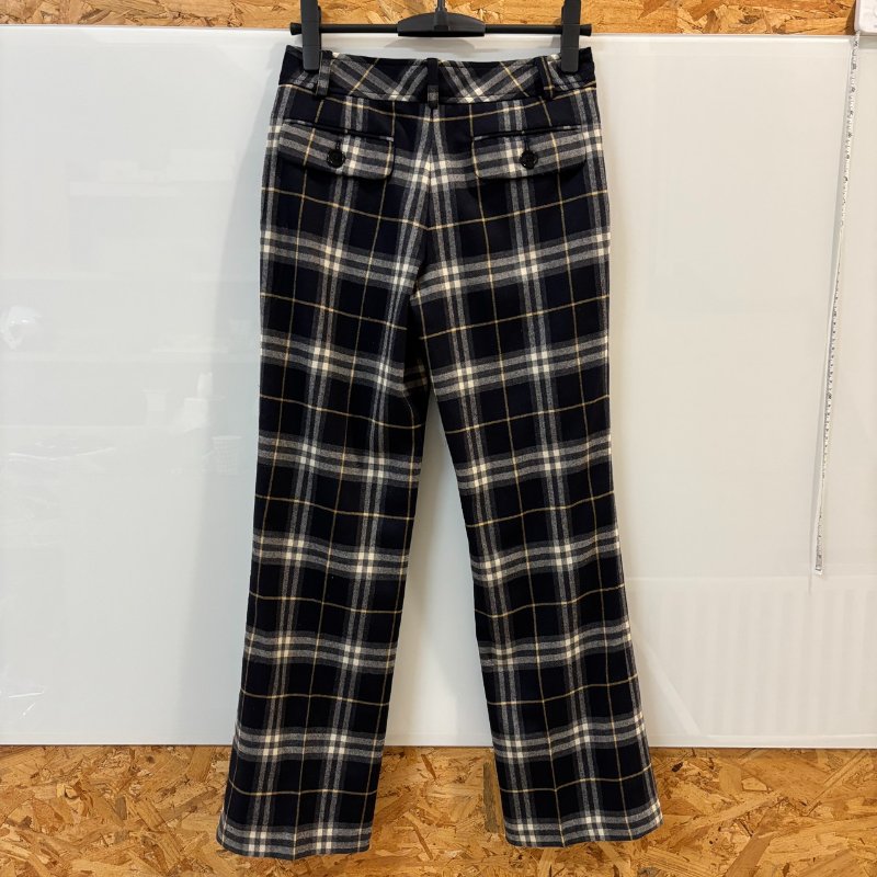 【美收精品】BURBERRY 藍白黃色格紋長褲 4-193【隔月月中將轉賣至日本 上架期限30天】-1