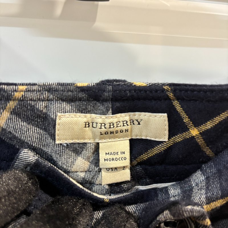 【美收精品】BURBERRY 藍白黃色格紋長褲 4-193【隔月月中將轉賣至日本 上架期限30天】-7