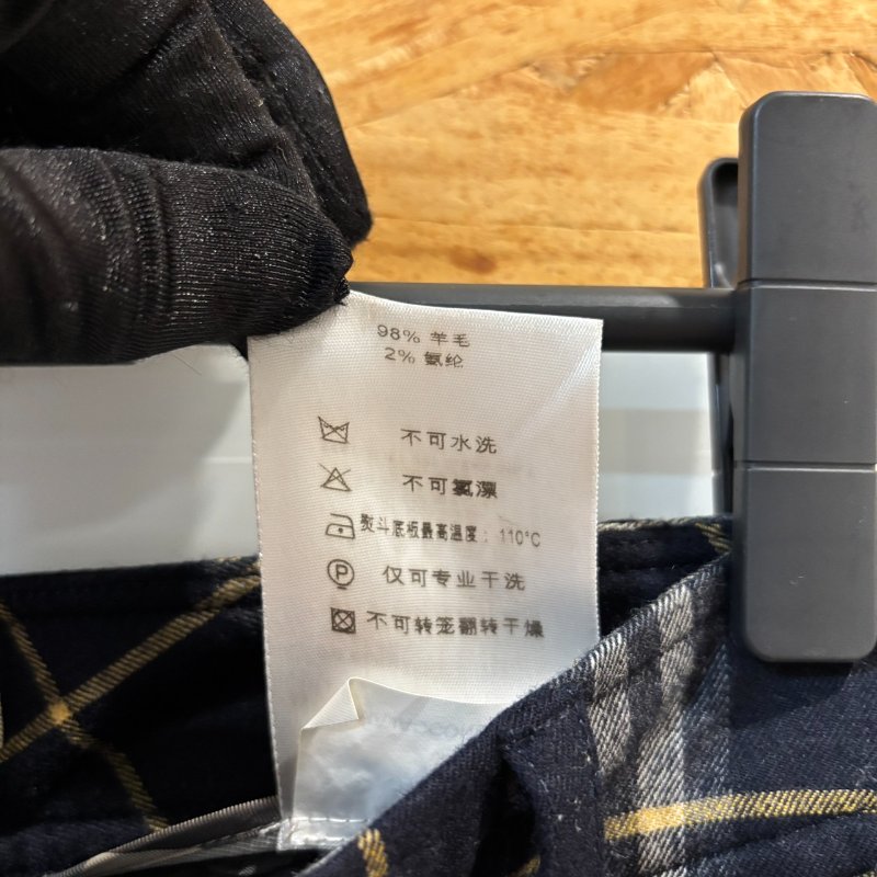 【美收精品】BURBERRY 藍白黃色格紋長褲 4-193【隔月月中將轉賣至日本 上架期限30天】-8