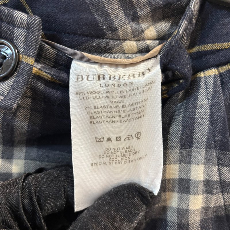 【美收精品】BURBERRY 藍白黃色格紋長褲 4-193【隔月月中將轉賣至日本 上架期限30天】-9