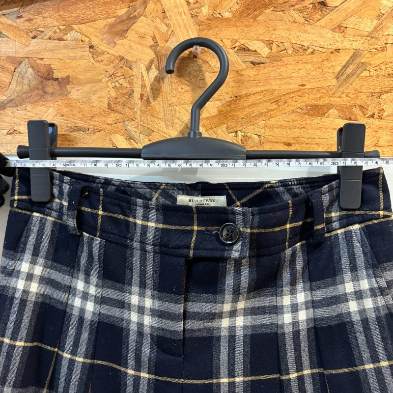 【美收精品】BURBERRY 藍白黃色格紋長褲 4-193【隔月月中將轉賣至日本 上架期限30天】-10