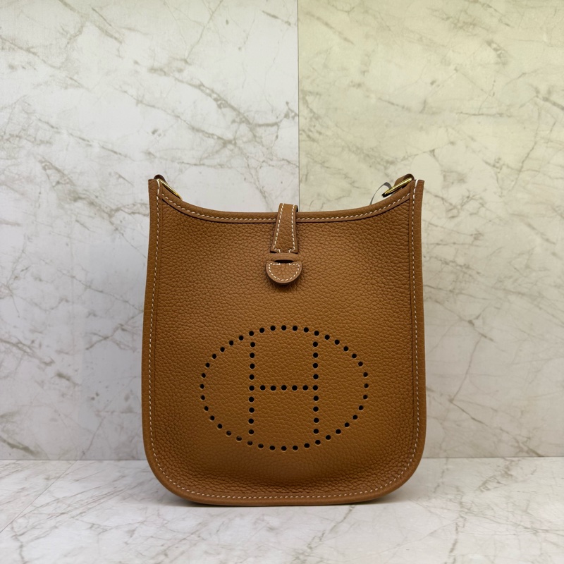 HERMES MINI EVELYNE金棕金釦_U刻-0