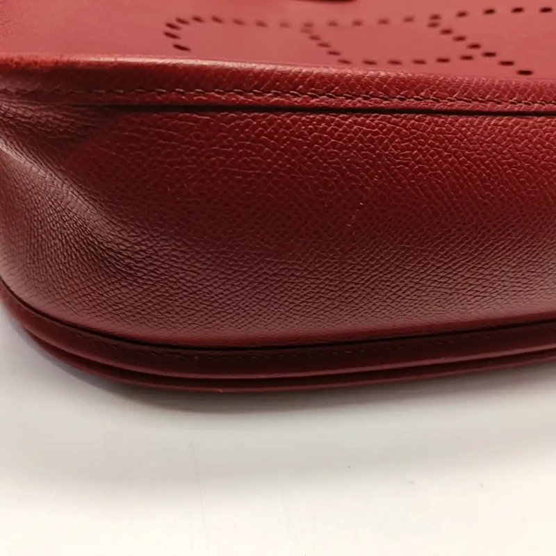 HERMÈS Evelyne GM 正紅色Epsom牛皮伊芙琳肩背包 可拆卸肩帶-9