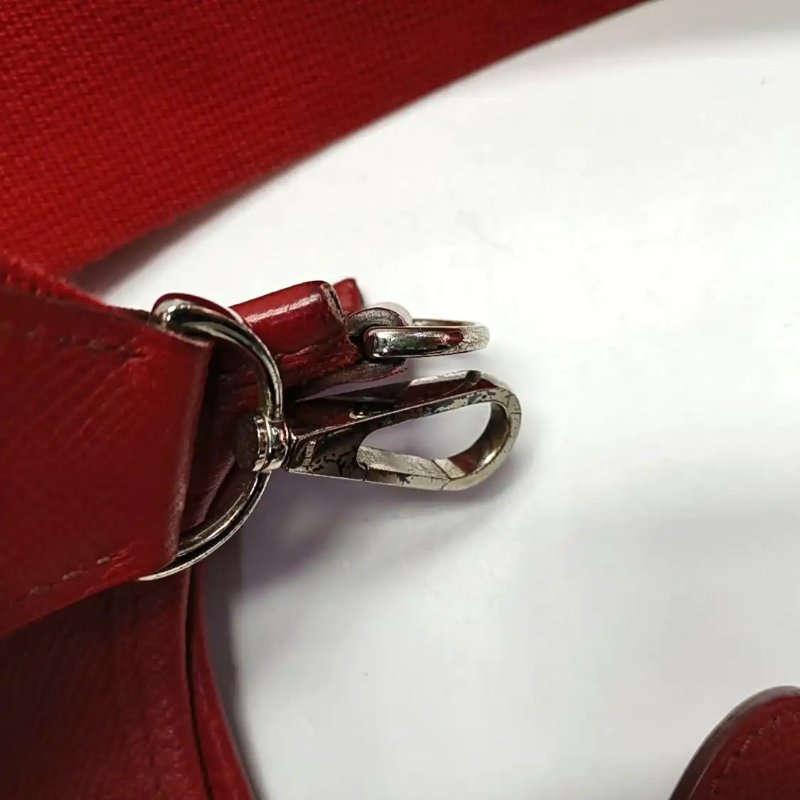 HERMÈS Evelyne GM 正紅色Epsom牛皮伊芙琳肩背包 可拆卸肩帶-10