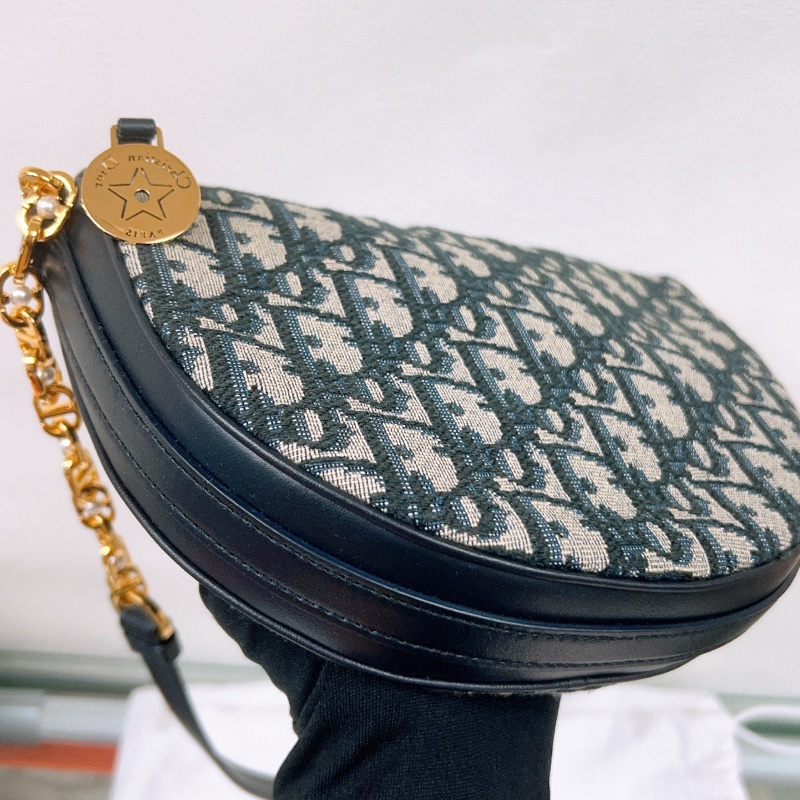 Dior callisto hobo 藍色老花腋下包-4