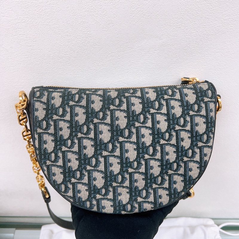 Dior callisto hobo 藍色老花腋下包-6