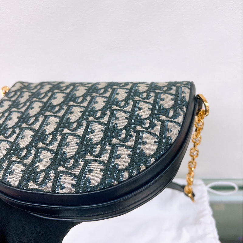 Dior callisto hobo 藍色老花腋下包-7