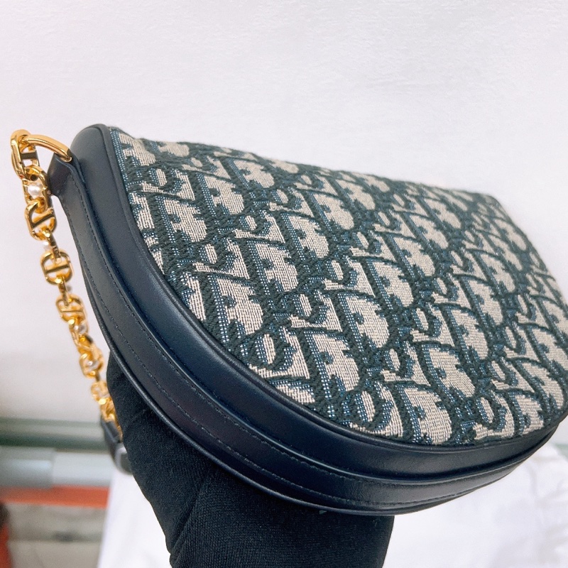 Dior callisto hobo 藍色老花腋下包-8
