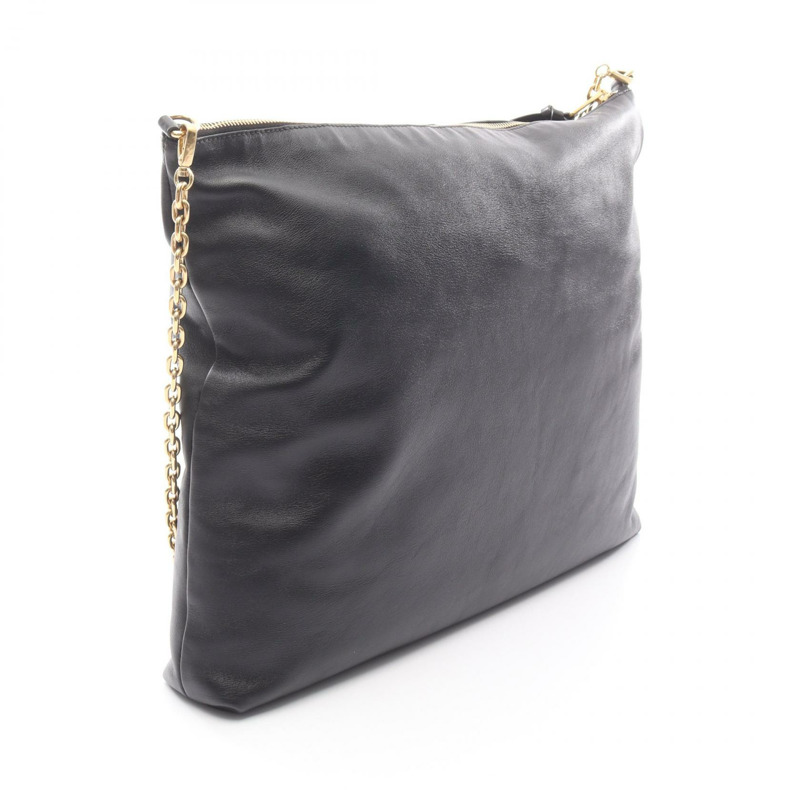 Miu Miu 托特鏈條單肩包 5BC114 黑色皮革二手女款-1