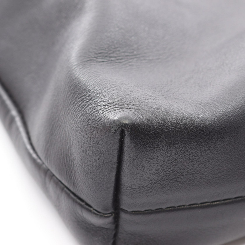 Miu Miu 托特鏈條單肩包 5BC114 黑色皮革二手女款-5