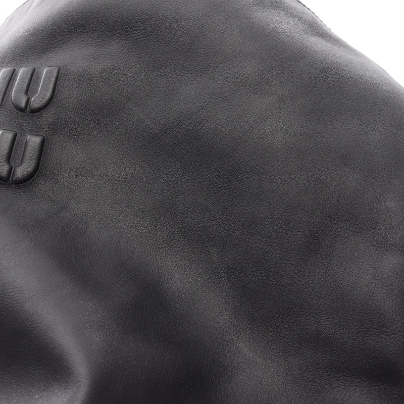 Miu Miu 托特鏈條單肩包 5BC114 黑色皮革二手女款-9