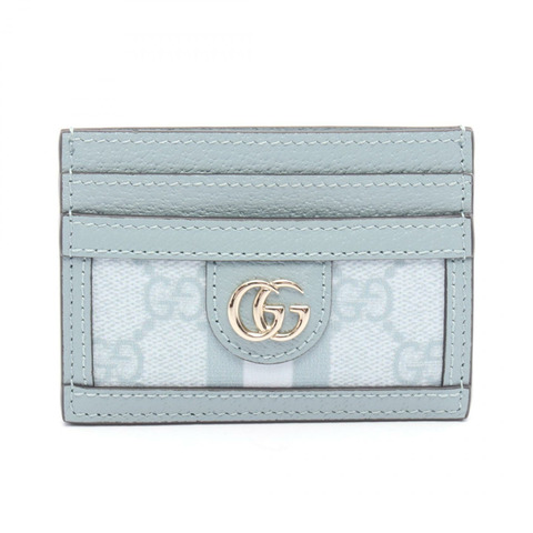 GUCCI Ophidia GG Supreme 卡包 523159 皮革 PVC 藍色 二手 女士
