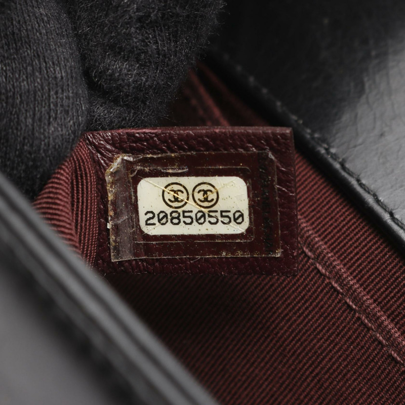 香奈兒 Boy Chanel 小號鏈條單肩包，黑色皮革，二手女款-4