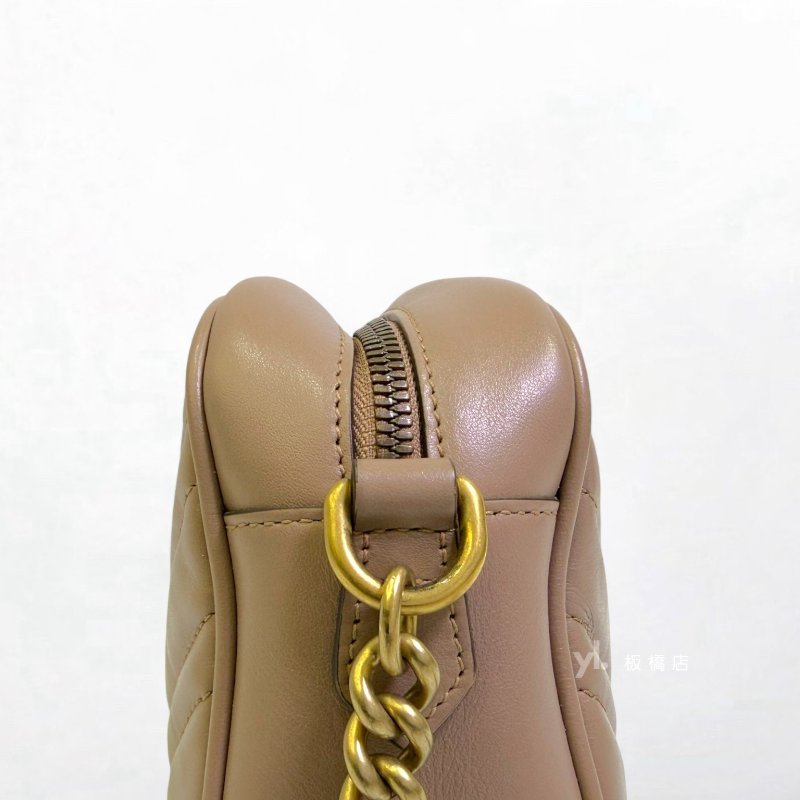 GUCCI MARMONT小型藕粉色牛皮相機包447632-5