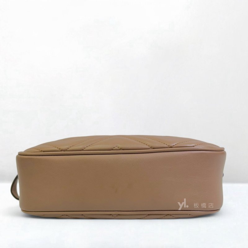 GUCCI MARMONT小型藕粉色牛皮相機包447632-7