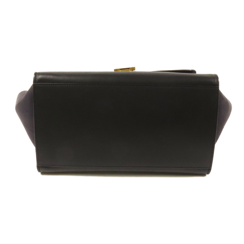 CELINE 牛皮/麂皮皮革Trapeze金扣手挽肩背兩用袋-3