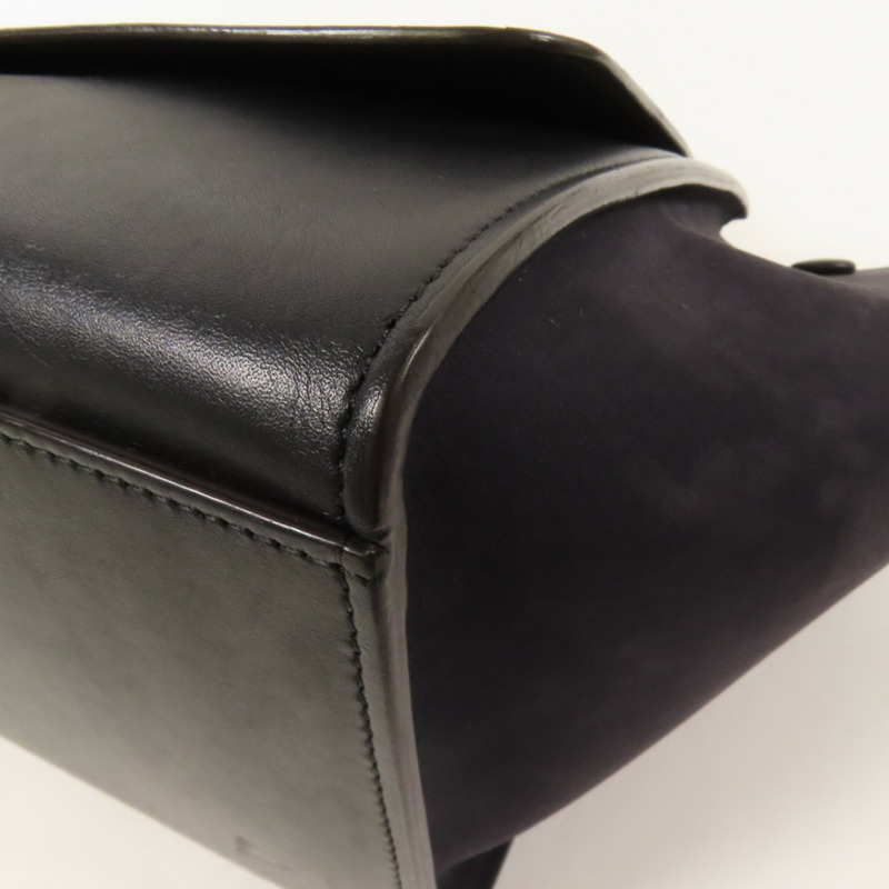 CELINE 牛皮/麂皮皮革Trapeze金扣手挽肩背兩用袋-10