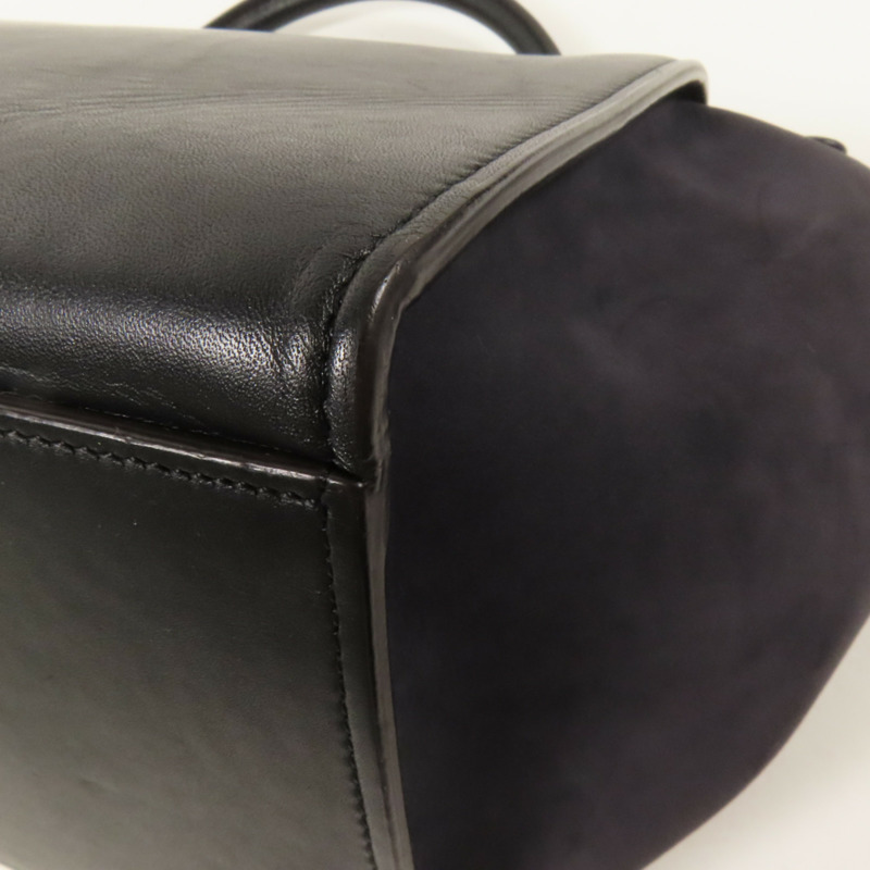 CELINE 牛皮/麂皮皮革Trapeze金扣手挽肩背兩用袋-12