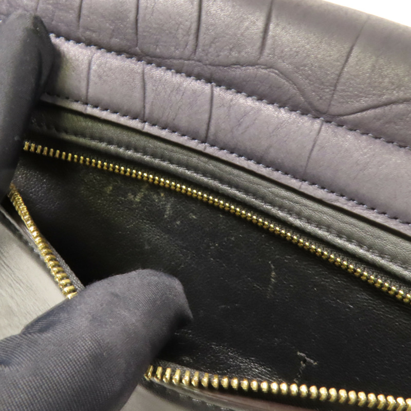 CELINE 牛皮/麂皮皮革Trapeze金扣手挽肩背兩用袋-15
