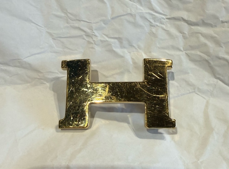 Hermes 2mm雙色皮帶 大象灰拼黑色 90cm-7