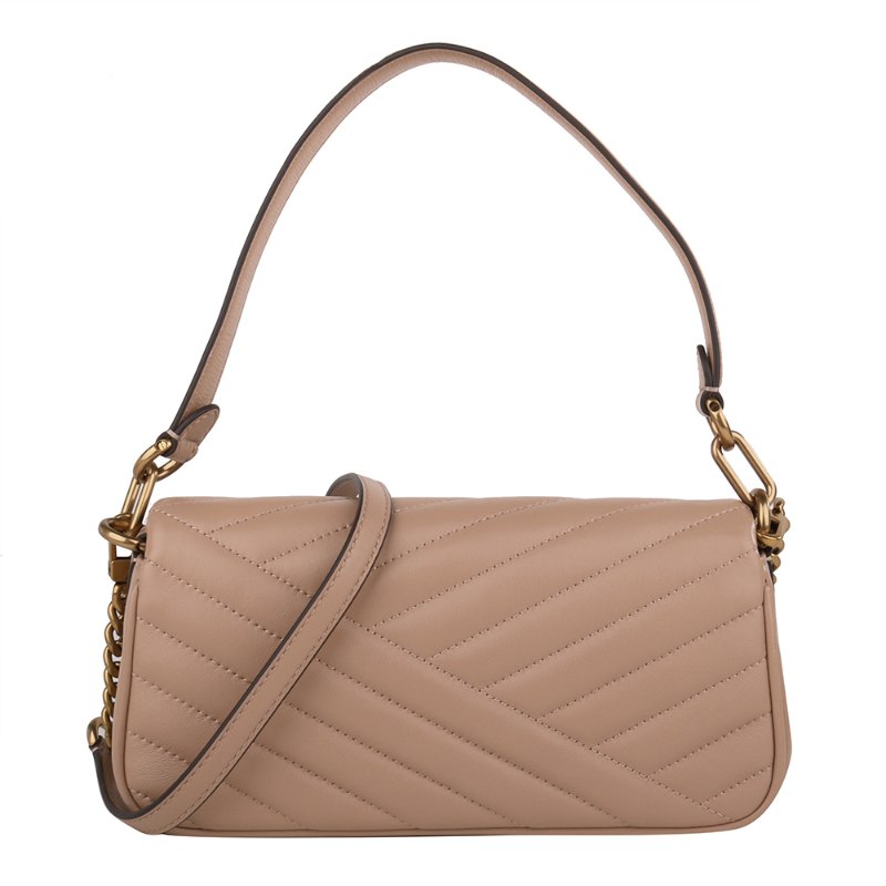 【TORY BURCH】絎縫皮革兩用包-粉紅色-1