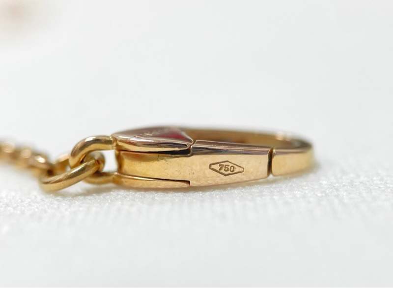 Bvlgari 白母貝18K金雙面圓餅項鍊-4