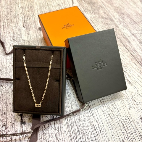 全新全配 Hermes 珠寶系列 K金豬鼻項鍊