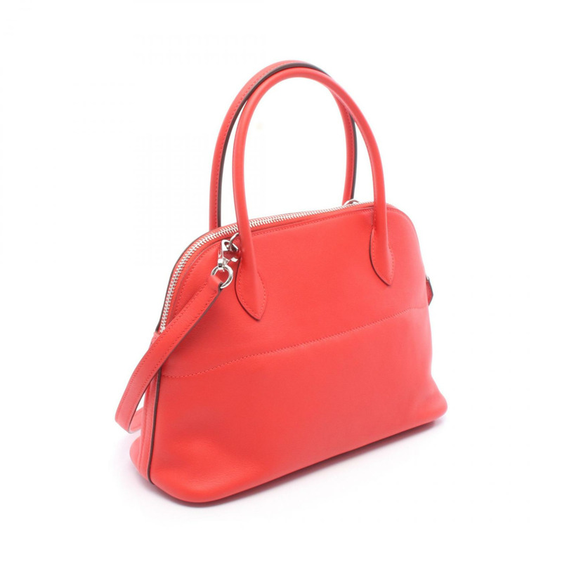 愛馬仕 Bolide 27 單肩手提包 X 047653CK Swift 皮革 Rouge tomate 二手 SHW-1