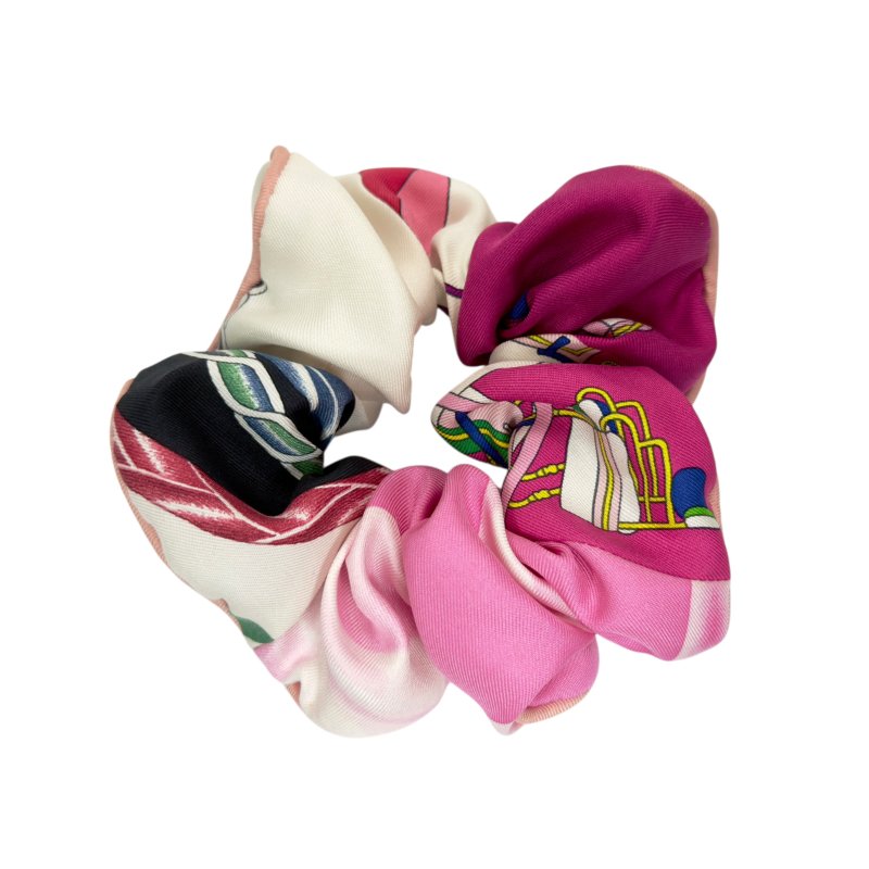 HERMES 絲質 彈性 髮圈-0