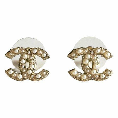 CHANEL CC 珠珠 耳環