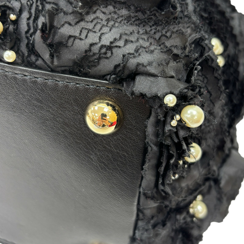 黑色 布料 玫瑰花 手提包【 VALENTINO 范倫鐵諾】-10